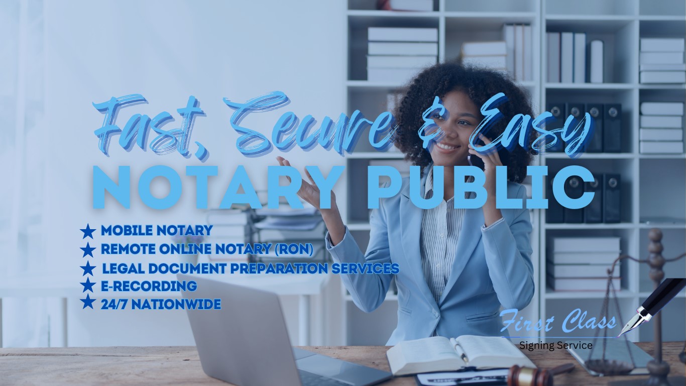 Arizona Mobile Notary and Remote Online Notary Services - First Class Signing Service