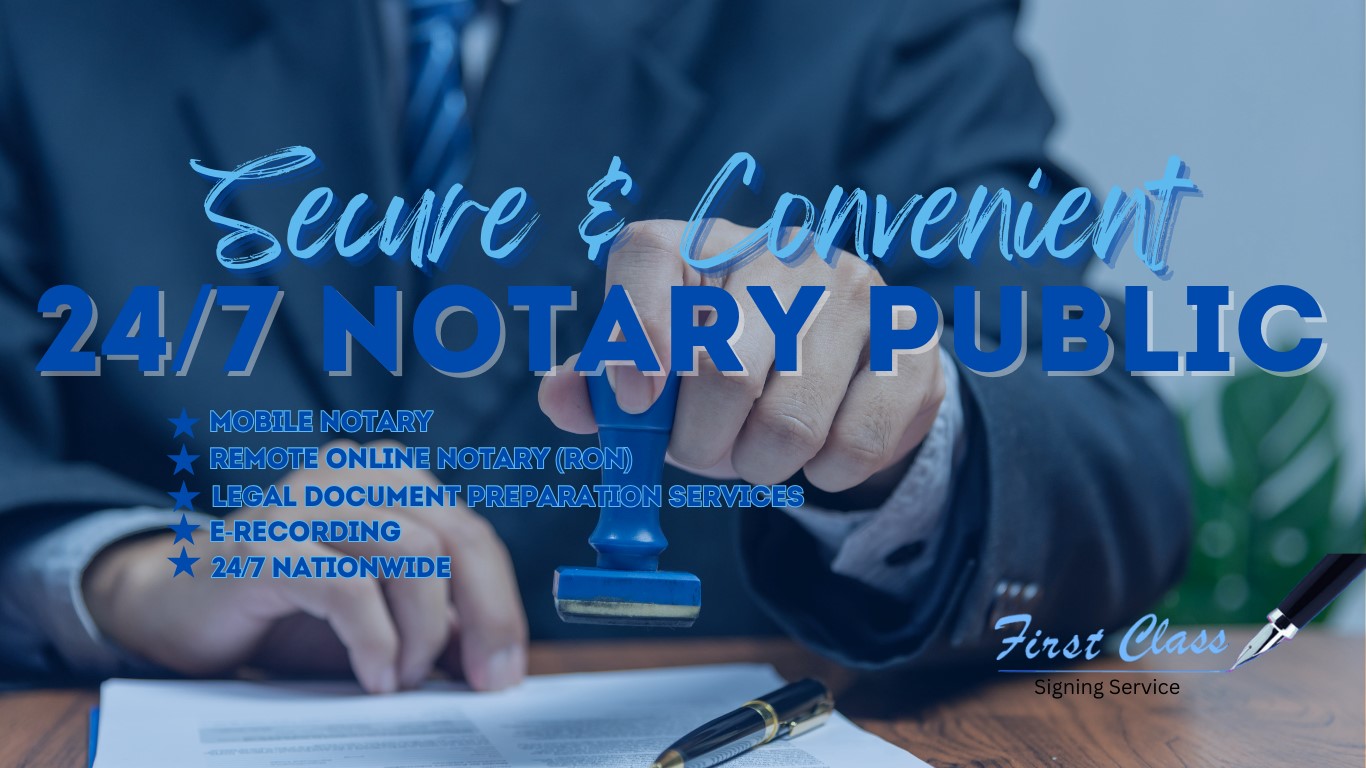 Pennsylvania Mobile Notary and Remote Online Notary Services - First Class Signing Service