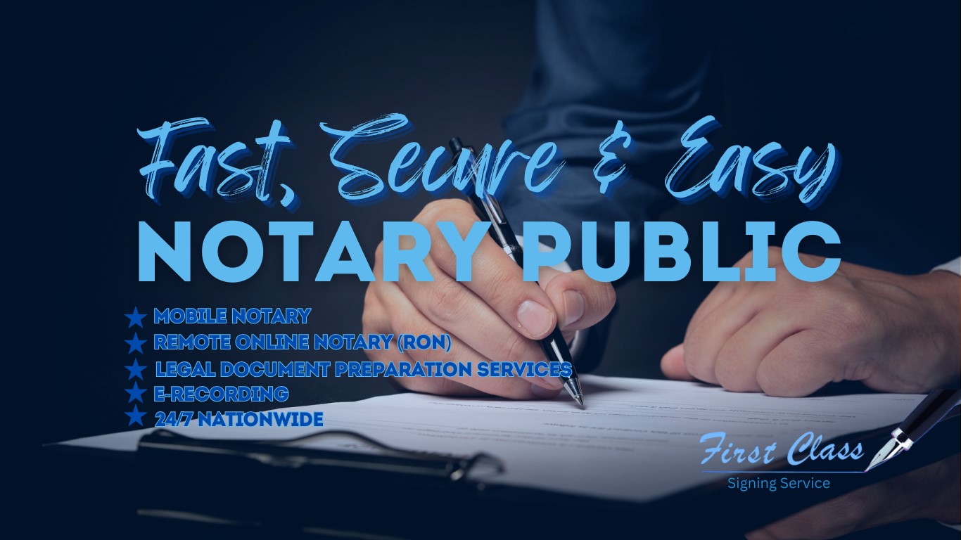 Illinois Mobile Notary and Remote Online Notary Services - First Class Signing Service